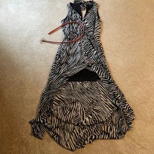 White House Black Market high-low dress/belt. New.